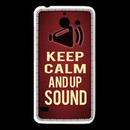 Coque Huawei Y550 Keep Calm and Up Sound Rouge