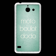 Coque Huawei Y550 Moto Boulot Dodo Vert ZG
