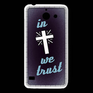 Coque Huawei Y550 In Christ We trust Bleu ZG