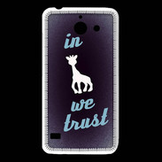 Coque Huawei Y550 In Girafe We trust Bleu ZG