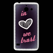 Coque Huawei Y550 In Love We trust Rouge ZG