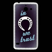 Coque Huawei Y550 In Luck We trust Bleu ZG