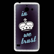 Coque Huawei Y550 In Queen We trust Bleu ZG