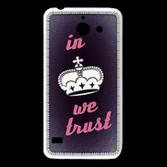 Coque Huawei Y550 In Queen We trust Rouge ZG