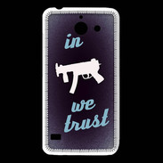 Coque Huawei Y550 In Uzi We trust Bleu ZG