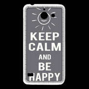 Coque Huawei Y550 Keep calm Be Crazy Gris