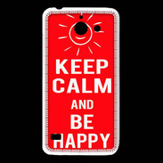Coque Huawei Y550 Keep calm Be Crazy Rouge