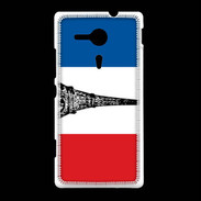 Coque Sony Xpéria SP Drapeau français et Tour Eiffel