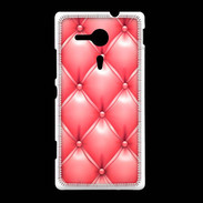 Coque Sony Xpéria SP Capitonnage Rose