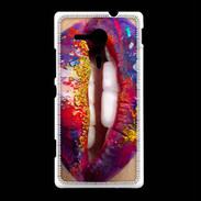 Coque Sony Xpéria SP Lèvres multicouleurs