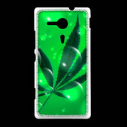 Coque Sony Xpéria SP Cannabis Effet bulle verte