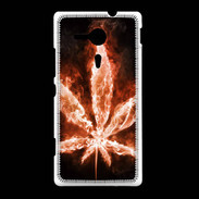 Coque Sony Xpéria SP Cannabis en feu