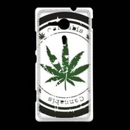 Coque Sony Xpéria SP Grunge stamp with marijuana leaf