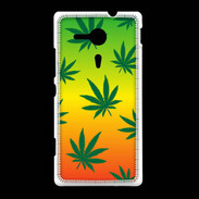 Coque Sony Xpéria SP Fond Rasta Cannabis