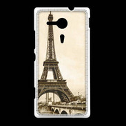Coque Sony Xpéria SP Tour Eiffel Vintage en noir et blanc