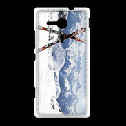 Coque Sony Xpéria SP Paire de ski en montagne