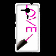 Coque Sony Xpéria SP Love avec vernis à ongle