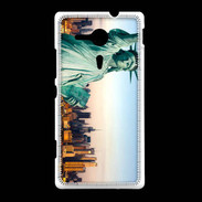 Coque Sony Xpéria SP Statue de la liberté et ville de New York 15