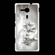 Coque Sony Xpéria SP Chevaux blancs