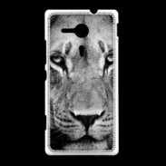 Coque Sony Xpéria SP Lion en noir et blanc
