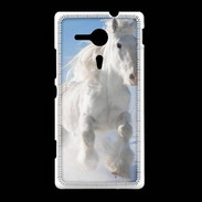 Coque Sony Xpéria SP Cheval blanc dans la neige 2