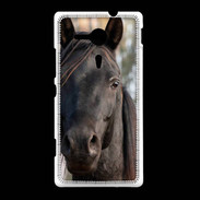Coque Sony Xpéria SP Tête de cheval noir