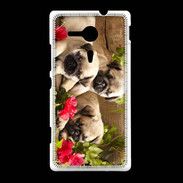 Coque Sony Xpéria SP Trio de chiots Carlin