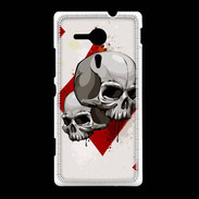 Coque Sony Xpéria SP Carte Tête de mort Carreau