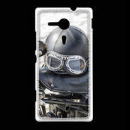 Coque Sony Xpéria SP Casque de moto vintage