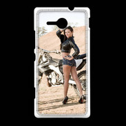 Coque Sony Xpéria SP Moto cross sexy 