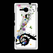 Coque Sony Xpéria SP Farandole de notes de musique 1