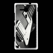 Coque Sony Xpéria SP Guitare en noir et blanc