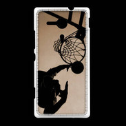 Coque Sony Xpéria SP Basket en noir et blanc