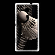 Coque Sony Xpéria SP Volant de Badminton en noir et blanc