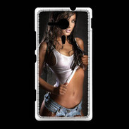 Coque Sony Xpéria SP Belle brune sexy 50