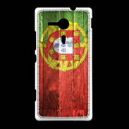 Coque Sony Xpéria SP Drapeau Portugal imitation bois