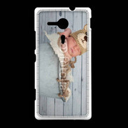 Coque Sony Xpéria SP Bébé nounours dormant dans une bassine
