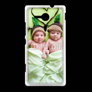 Coque Sony Xpéria SP Jumeaux coeur
