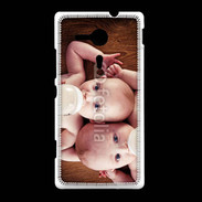 Coque Sony Xpéria SP Bébés avec biberons