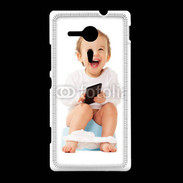 Coque Sony Xpéria SP Bébé accro au mobile
