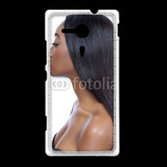 Coque Sony Xpéria SP Femme metisse noire 2