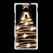 Coque Sony Xpéria SP Sapin de noël feu d'artifice