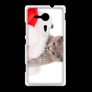 Coque Sony Xpéria SP Chaton Noël