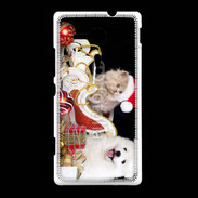 Coque Sony Xpéria SP Chaton et Chiot Noël