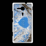 Coque Sony Xpéria SP arbres enneigés coeur