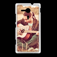 Coque Sony Xpéria SP Guitariste peace and love 1