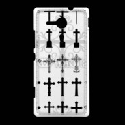 Coque Sony Xpéria SP Fond croix