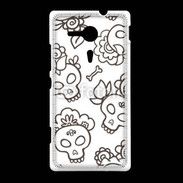 Coque Sony Xpéria SP Fond tête de mort 4