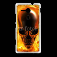 Coque Sony Xpéria SP crâne en feu