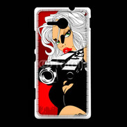 Coque Sony Xpéria SP Femme blonde tueuse 50